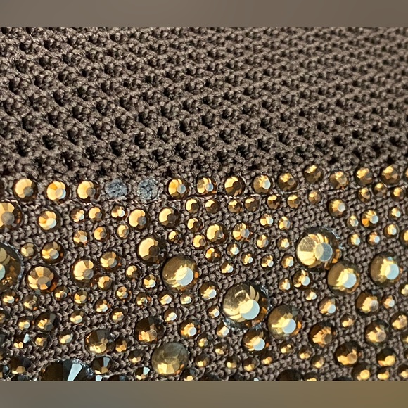 Steve Madden | Majesty Brown Embellished High Heel Booties Size 9 - Picture 8 of 12